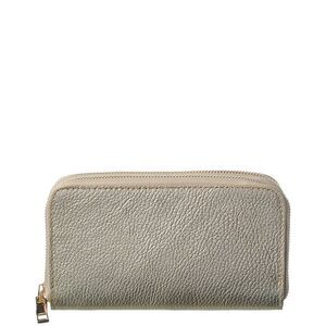 Persaman New York Xenia Zip Leather Continental Wallet, Gold